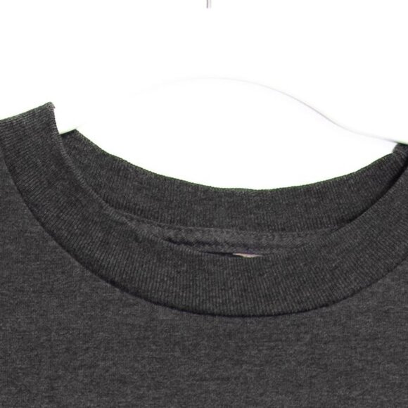Charcoal Gray Crewneck Short Sleeve T-Shirt S Unisex Cotton Blend M - Picture 2 of 10